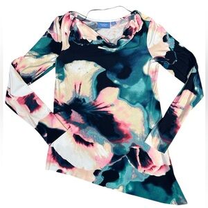 Simply Vera Vera Wang Floral Long Sleeve Women's Top. Size Small.